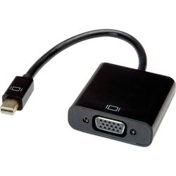 Value Mini-DisplayPort / VGA kabelový adaptér Mini DisplayPort konektory, VGA pólové zásuvka 0.15 m černá 12.99.3126 Aktivní se zesílením signálu Kabel