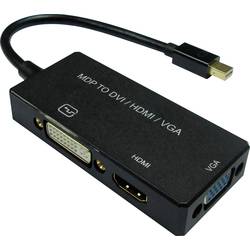 Value Mini-DisplayPort / DVI kabelový adaptér Mini DisplayPort konektory, DVI-I 18+5 pólů zásuvka 0.10 m černá 12.99.3154 Aktivní se zesílením signálu Kabel