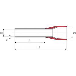 Vogt Verbindungstechnik 490812 dutinka 10 mm² částečná izolace červená 100 ks