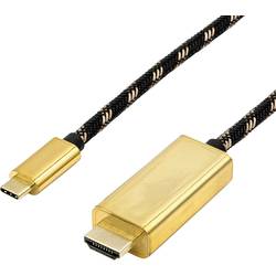 Roline USB-C® / HDMI kabelový adaptér USB-C ® zástrčka, Zástrčka HDMI-A 1.00 m vícebarevná 11.04.5844 4K UHD Kabel pro displeje USB-C®