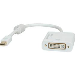 Roline Mini-DisplayPort / DVI kabelový adaptér Mini DisplayPort konektory, DVI-D 24+1pol. zásuvka 0.10 m bílá 12.03.3137 4K UHD Kabel DisplayPort