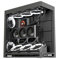 HAVN HAVN HS 420 VGPU PC-Gehäuse, Midi-Tower, E-ATX, Tempered Glass, PCIe 5.0 Riser midi tower pouzdro, herní pouzdro, PC skříň černá