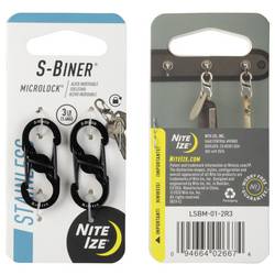 NITE Ize NI-LSBM-01-2R3 karabina MicroLock S-Biner 2 35 mm x 15 mm x 7 mm 2 ks