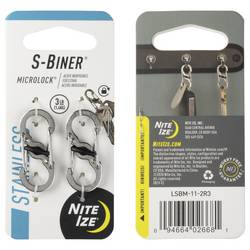 NITE Ize NI-LSBM-11-2R3 karabina MicroLock S-Biner 2 35 mm x 15 mm x 7 mm 2 ks