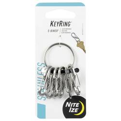 NITE Ize klíčenka NI-KRGS-11-R3 KeyRing 6 S-Biner stříbrná 1 ks