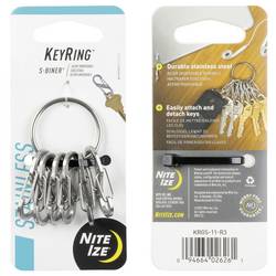 NITE Ize klíčenka NI-KRGS-11-R3 KeyRing 6 S-Biner stříbrná 1 ks