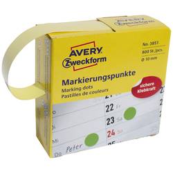 Avery-Zweckform 3851 popisovače etiket Ø 10 mm zelená 800 ks trvalé papír