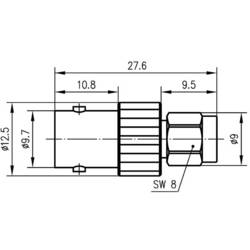 Telegärtner 100023643 100023643 BNC adaptér BNC zásuvka - SMA zástrčka 1 ks