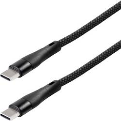 Maxtrack USB kabel USB 2.0 USB-C ® zástrčka 1 m černá spirálový kabel, pozlacené kontakty C532-1L