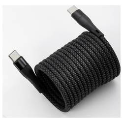 Maxtrack USB kabel USB 2.0 USB-C ® zástrčka 1 m černá spirálový kabel, pozlacené kontakty C532-1L