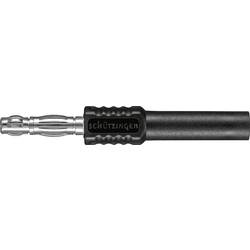 Schützinger BRST 7922 Ni / SW propojovací zástrčka 4 mm banánek zástrčka černá 1 ks Piece
