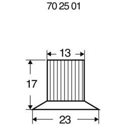 TRU COMPONENTS 23/12 otočný knoflík černá (Ø x v) 23 mm x 17 mm 1 ks