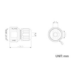 TRU COMPONENTS TC-13543624, zásuvkový modul RJ45, černá, 1 ks