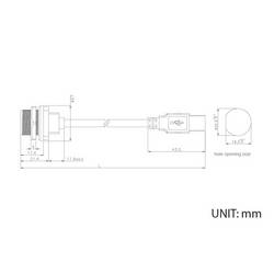 TRU COMPONENTS TC-E13T-FU2-PWF/MU2-NWA-0.5PV-S TC-13543544 USB konektor 0.5 m, 1 ks