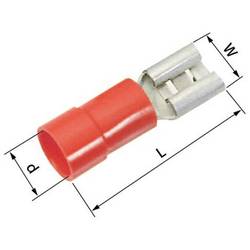 LAPP 63101030 faston zásuvka Šířka zástrčky: 4.8 mm Tloušťka konektoru: 0.5 mm 180 ° částečná izolace červená 100 ks