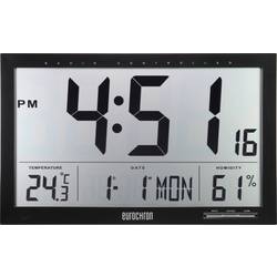 Eurochron EFWU Jumbo 100 DCF nástěnné hodiny 37 cm x 23 cm x 3 cm, černá