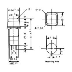 TRU COMPONENTS TC-DS311SW, TC-DS311SW tlačítkový spínač, 12 mm, 1 ks
