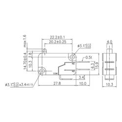 TRU COMPONENTS TC-MS20 mikrospínač TC-MS20 10 A bez aretace 1 ks
