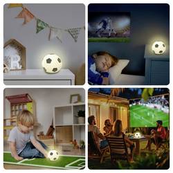 Ansmann LED-Silikonlicht Fußball wiederaufladbar 1800-0099 LED světelná koule, LED noční světlo fotbal LED vícebarevný černá