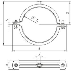 Fischer 542960 Svorka ventilačního potrubí Úchytka na ventilační kanál LGS 630 1 ks