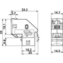 Metz Connect 1309A1-I RJ45 vestavný modul E-Dat CAT 6 1 ks