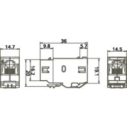 Metz Connect 1309A0-I RJ45 vestavný modul E-Dat CAT 6 1 ks