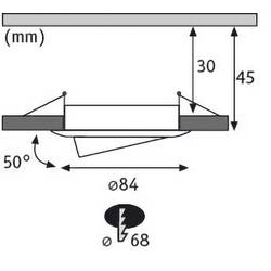 Paulmann 41306 Nova vestavné svítidlo, LED, LED, 18 W, bílá, sada 3 ks