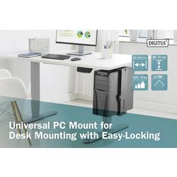 Digitus držák na PC pevně přišroubované, pevná montáž , podpultový DA-90411 DA-90411 černá (RAL 9005), černá
