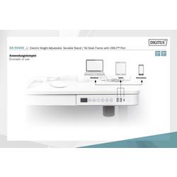Digitus psací stůl pro práci vsedě i ve stoje DA-90406 bílá DA-90406 max. výška: 1.21 cm