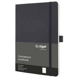 Sigel CONCEPTUM® CO309 poznámková kniha tečkovaná lineatura (tečkované čtverečky) černá Počet listů: 97 listů DIN A5