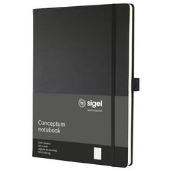 Sigel CONCEPTUM® CO108 poznámková kniha tečkovaná lineatura (tečkované čtverečky) černá 97 listů A4