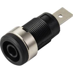 TRU COMPONENTS MP-32 schwarz bezpečnostní vestavná zásuvka 4 mm zásuvka, rovná Ø pin: 4 mm černá 1 ks Bulk