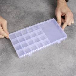 Quadrios 23SA087 krabička na malé součástky (d x š x v) 26 x 13.2 x 2.2 cm přihrádek: 21 pevné rozčlenění Box Obsah 1 ks