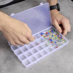 Quadrios 23SA087 krabička na malé součástky (d x š x v) 26 x 13.2 x 2.2 cm přihrádek: 21 pevné rozčlenění Box Obsah 1 ks
