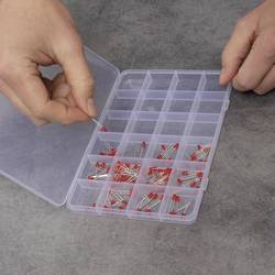Quadrios 23SA088 krabička na malé součástky (d x š x v) 19 x 13 x 1.5 cm přihrádek: 24 pevné rozčlenění Box Obsah 1 ks