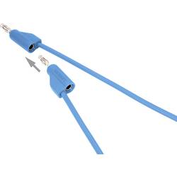 VOLTCRAFT MSB-300 měřicí kabel lamelová zástrčka 4 mm silikon 25.00 cm modrá 1 ks