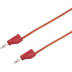VOLTCRAFT MSB-300 měřicí kabel lamelová zástrčka 4 mm silikon 1.00 m červená 1 ks