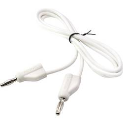 VOLTCRAFT MSB-300 měřicí kabel lamelová zástrčka 4 mm silikon 1.00 m bílá 1 ks