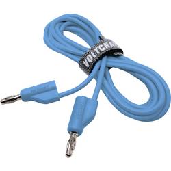 VOLTCRAFT MSB-300 měřicí kabel lamelová zástrčka 4 mm silikon 2.00 m modrá 1 ks