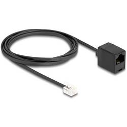 Delock telefonní kabel 2 m černá