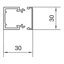 Hager LF3003009016 kabelová lišta (d x š x v) 2000 x 30 x 30 mm 2 m bílá