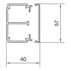 Hager LF4006109016 kabelová lišta (d x š x v) 2000 x 57 x 40 mm 2 m bílá