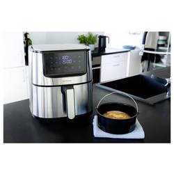 Gastronoma 18290010 horkovzdušná fritéza 8 l 1 800 W recirkulační funkce, ochrana proti přehřátí stříbrná, černá