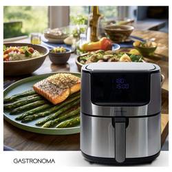 Gastronoma 18290010 horkovzdušná fritéza 8 l 1 800 W recirkulační funkce, ochrana proti přehřátí stříbrná, černá