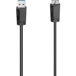 Hama USB kabel USB 3.2 Gen1 USB-A zástrčka, USB Micro-B 3.0 zástrčka 1.50 m černá dvoužilový stíněný 00200627