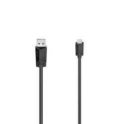 Hama USB kabel USB 2.0 USB Micro-B zástrčka, USB-A zástrčka 1.50 m černá dvoužilový stíněný 00200608