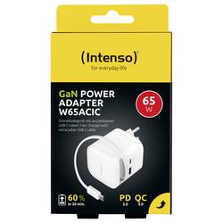 Intenso Intenso Power Adapter W65ACIC GaN white USB nabíječka, 1x USB-C®, 65 W, bílá