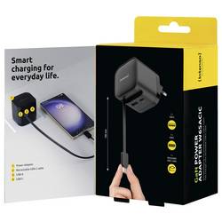 Intenso Intenso Power Adapter W65ACIC GaN black USB nabíječka, 1x USB-C®, 65 W, Quick Charge 4.0, černá