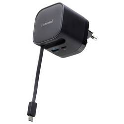 Intenso Intenso Power Adapter W65ACIC GaN black USB nabíječka, 1x USB-C®, 65 W, Quick Charge 4.0, černá