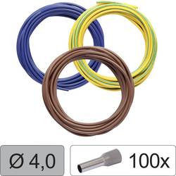 Quadrios 25CW125 Jednotlivá žíla, LiFY, 4.0 mm², modrá, hnědá, žlutozelená, 1 sada